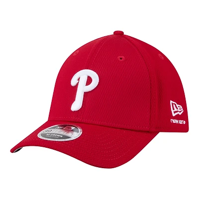 Casquette New Era rouge Philadelphia Phillies Dash 39THIRTY Flex pour homme