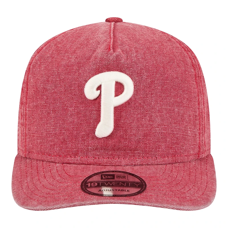 Casquette ajustable New Era rouge Philadelphia Phillies Denim Classic 19TWENTY pour homme