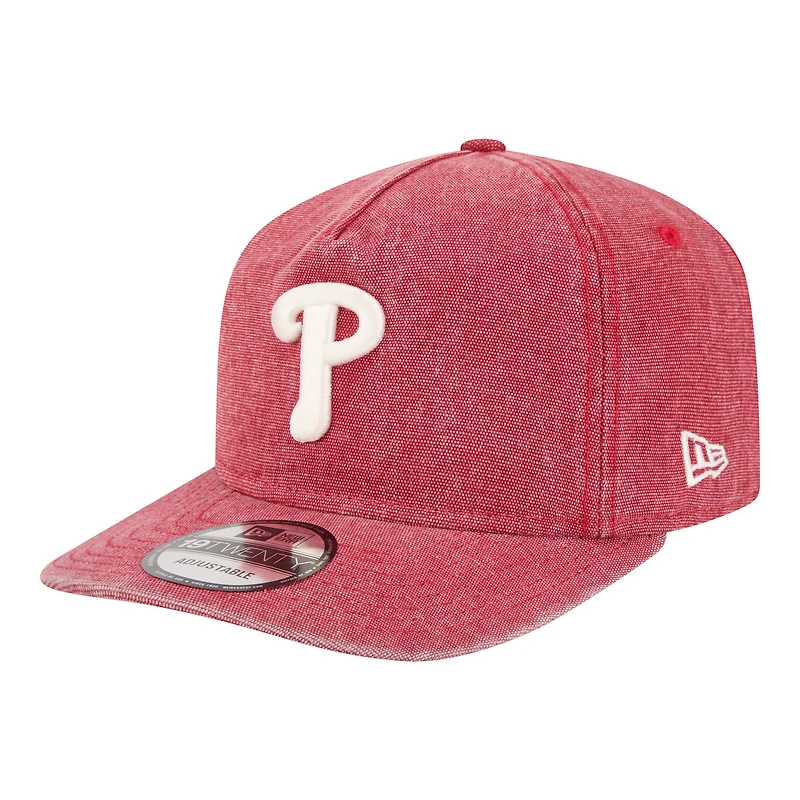 Casquette ajustable New Era rouge Philadelphia Phillies Denim Classic 19TWENTY pour homme