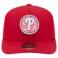 Men's New Era  Red Philadelphia Phillies Floral Patch 9SEVENTY Adjustable Hat