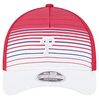 Casquette ajustable New Era rouge Philadelphia Phillies Gradient 9FORTY M-Crown pour homme