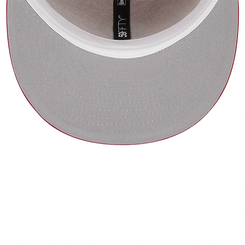Casquette ajustée 59FIFTY rouge avec logo des Phillies de Philadelphie New Era pour hommes