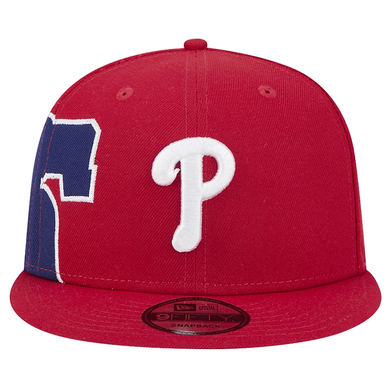 Casquette Snapback 9FIFTY rouge avec logo Philadelphia Phillies de New Era pour homme