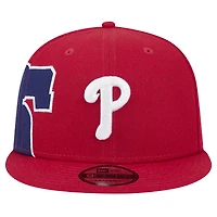 Casquette Snapback 9FIFTY rouge avec logo Philadelphia Phillies de New Era pour homme