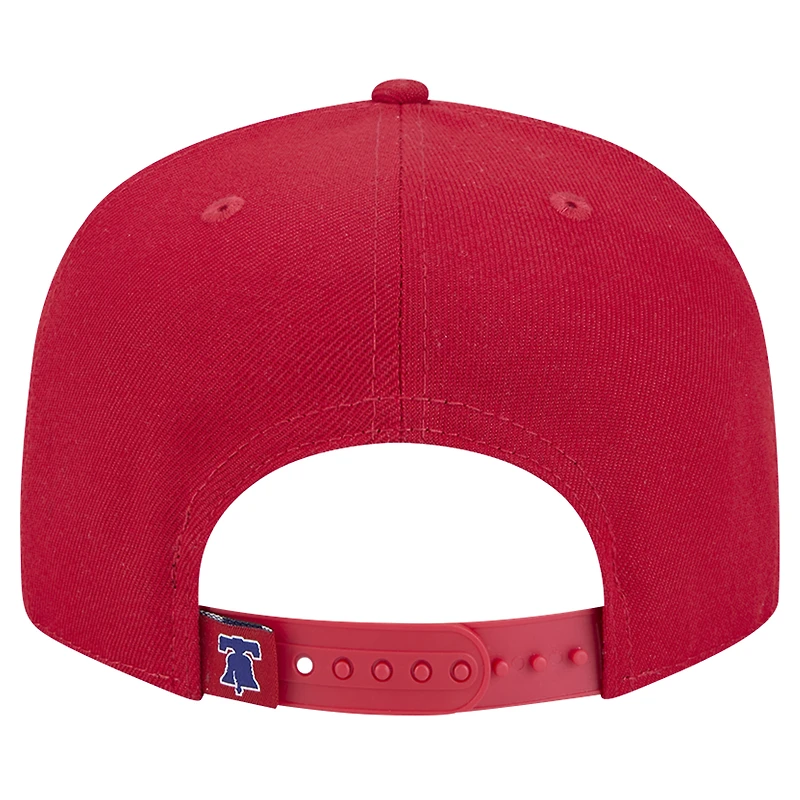Casquette Snapback 9FIFTY rouge avec logo Philadelphia Phillies de New Era pour homme
