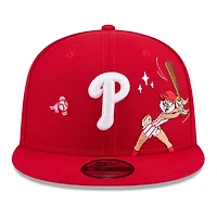 Men's New Era Red Philadelphia Phillies Looney Tunes Lola Bunny 9FIFTY Snapback Hat