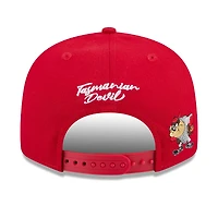 Men's New Era Red Philadelphia Phillies Looney Tunes Tasmanian Devil 9FIFTY Snapback Hat