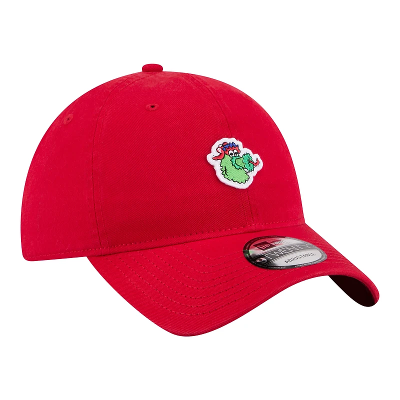 Casquette ajustable New Era rouge Philadelphia Phillies Mascot 9TWENTY pour homme