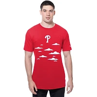 T-shirt homme New Era rouge Philadelphia Phillies MLB x Simpsons 2026 Collab Clouds