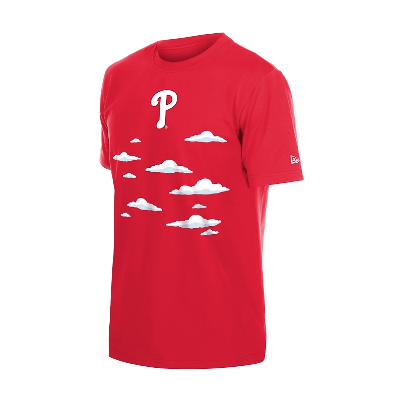Men's New Era  Red Philadelphia Phillies MLB x Simpsons 2026 Collab Clouds T-Shirt