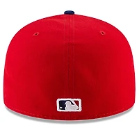 Casquette ajustée 59FIFTY rouge du Temple de la renommée baseball national des Phillies Philadelphie New Era pour hommes
