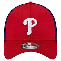 Casquette flexible rouge Philadelphia Phillies Neo 39THIRTY New Era pour hommes