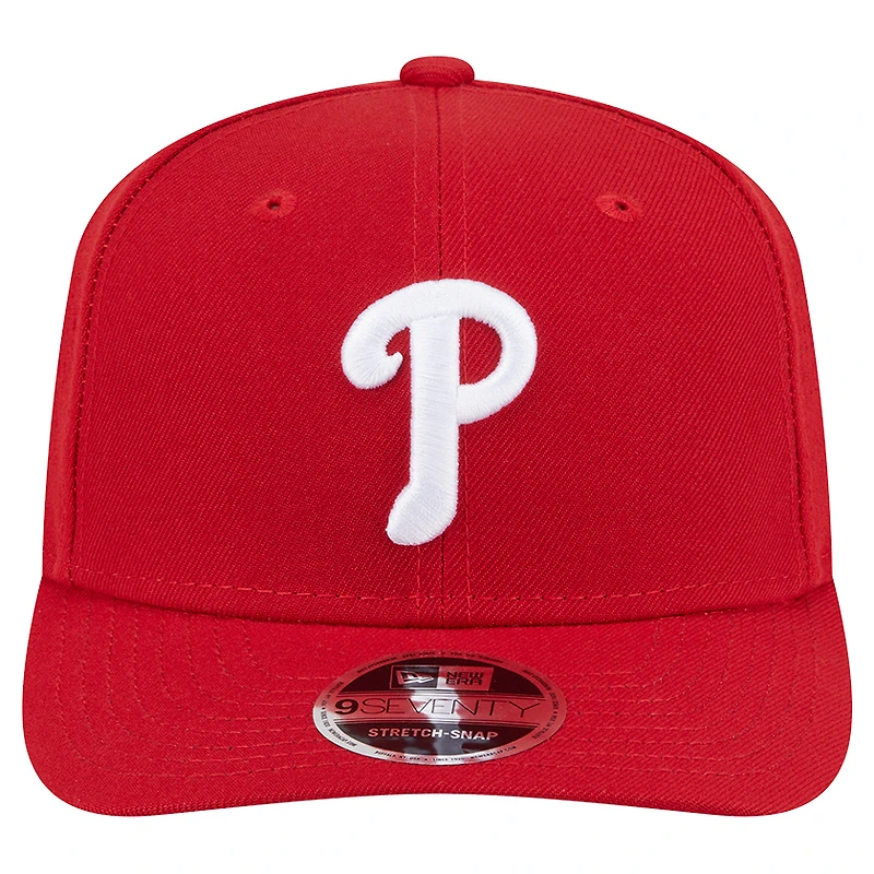 Casquette ajustable New Era Performance 9SEVENTY rouge des Philadelphia Phillies pour homme