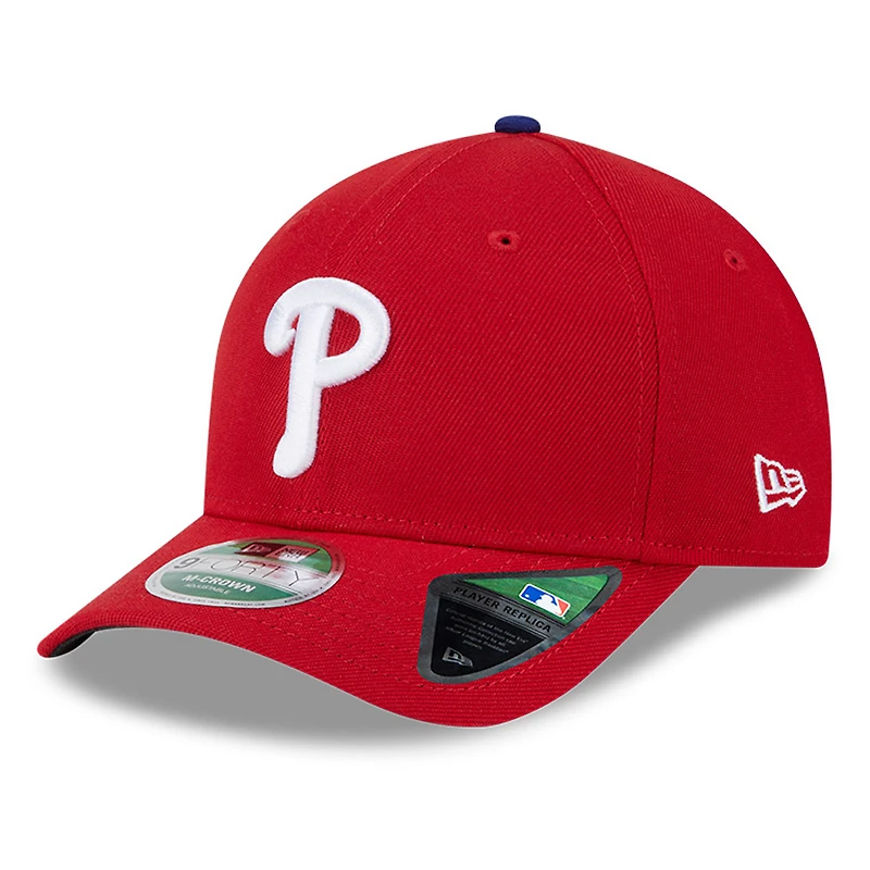 Casquette ajustable New Era 9FORTY pour homme, réplique du joueur des Philadelphia Phillies, rouge