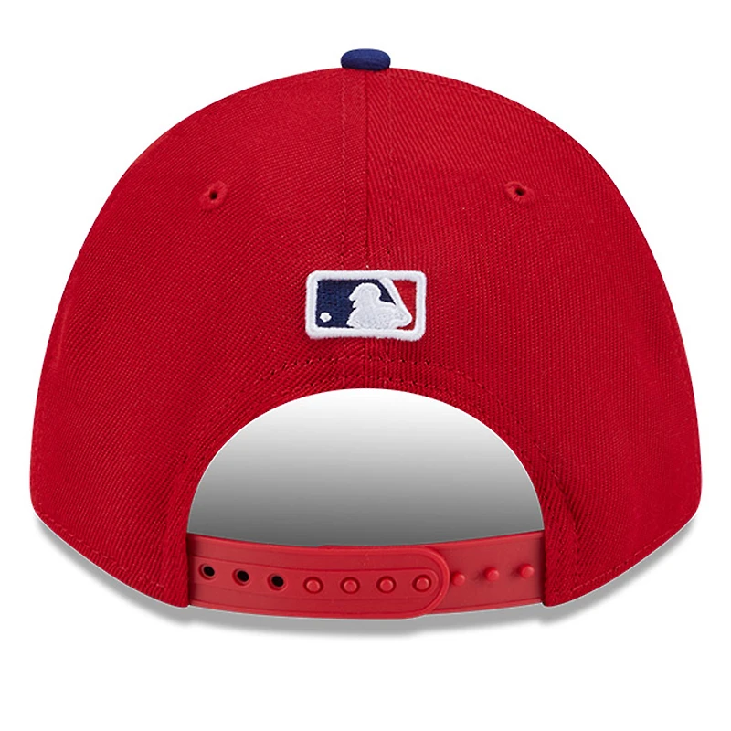 Casquette ajustable New Era 9FORTY pour homme, réplique du joueur des Philadelphia Phillies, rouge