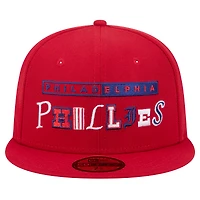Men's New Era Red Philadelphia Phillies Ransom 59FIFTY Fitted Hat