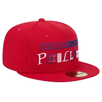 Casquette ajustée Ransom 59FIFTY pour homme New Era rouge des Philadelphia Phillies