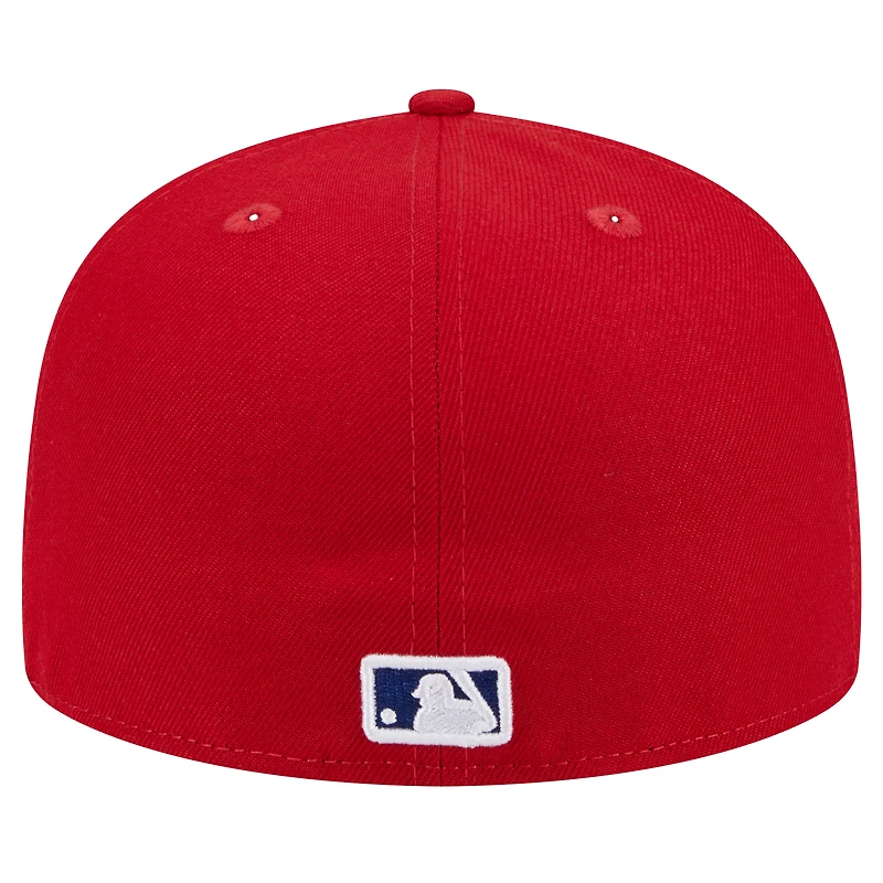 Casquette ajustée 59FIFTY rouge Philadelphia Phillies pour homme New Era