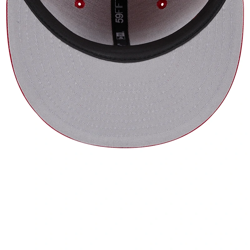 Casquette ajustée 59FIFTY rouge Philadelphia Phillies pour homme New Era