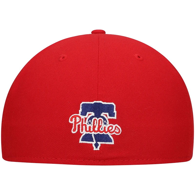 Men's New Era Red Philadelphia Phillies Shadow Logo 59FIFTY Fitted Hat