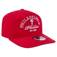 Casquette ajustable New Era rouge Philadelphia Phillies Stacked 19TWENTY pour homme