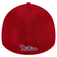 Casquette New Era 39THIRTY Flex rouge à motif camouflage subtil des Philadelphia Phillies pour homme