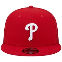 Casquette Snapback 9FIFTY Team Color des Phillies de Philadelphie rouge New Era pour homme