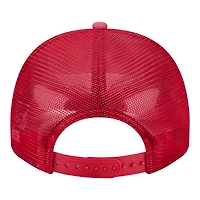 Men's New Era  Red Philadelphia Phillies Worn A-Frame 9FIFTY Trucker Snapback Hat