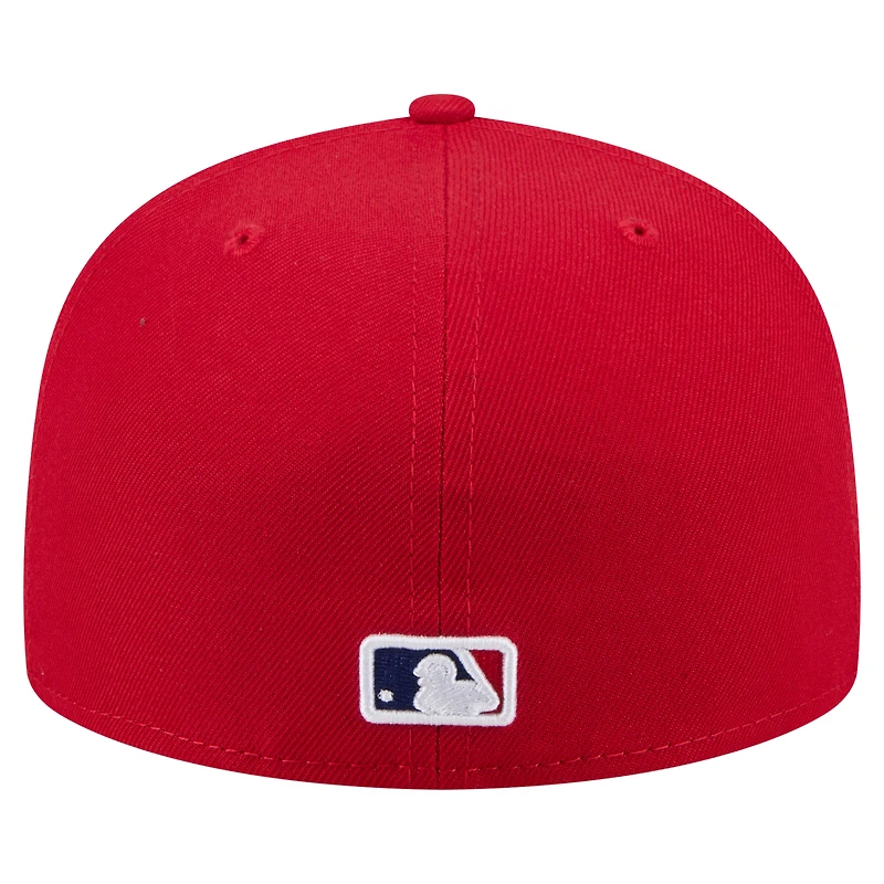 Casquette ajustée 59FIFTY rouge des Phillies de Philadelphie pour homme New Era