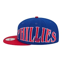 Men's New Era Royal/Red Philadelphia Phillies Stretched Two-Tone 9FIFTY Adjustable Hat