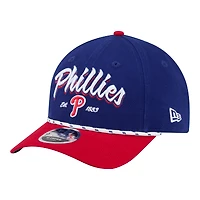 Casquette ajustable New Era Royal/Rouge Philadelphia Phillies 9FORTY M-Crown pour homme