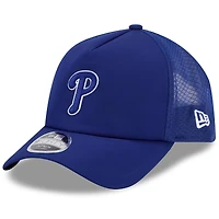 Casquette trucker ajustable New Era Royal Philadelphia Phillies 2026 pour homme, modèle Apex 9FORTY.