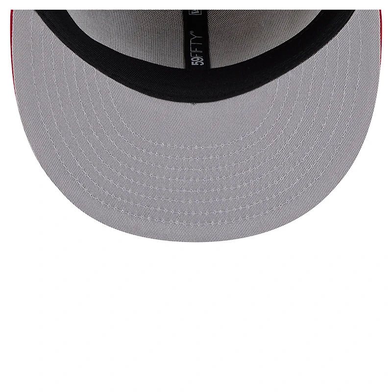 Men's New Era Tan Philadelphia Phillies Fruit Sticker 59FIFTY Fitted Hat