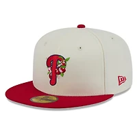 Men's New Era White/Red Philadelphia Phillies Blossom 59FIFTY Fitted Hat