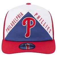 Men's New Era White/Red Philadelphia Phillies Retro Cut 19TWENTY Adjustable Trucker Hat