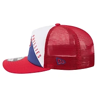 Men's New Era White/Red Philadelphia Phillies Retro Cut 19TWENTY Adjustable Trucker Hat