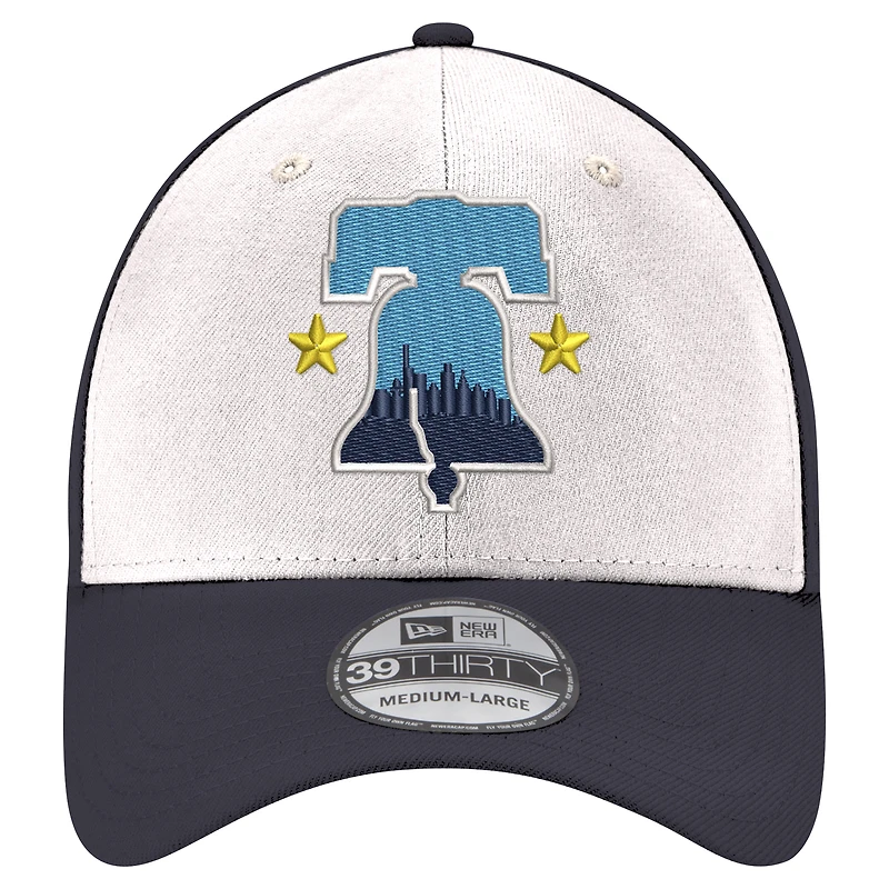 Casquette flexible New Era pour hommes des Phillies de Philadelphie 2024 City Connect 39THIRTY Flex blanche