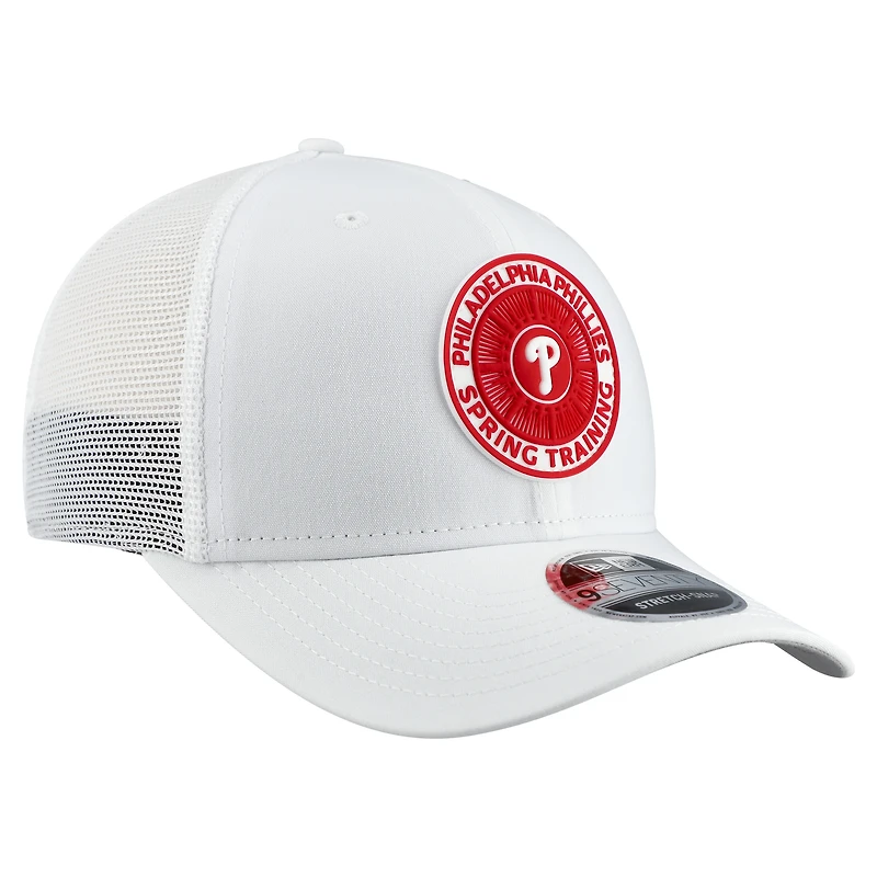 Men's New Era  White Philadelphia Phillies 2026 Spring Training Fan Pack 9SEVENTY Adjustable Trucker Hat