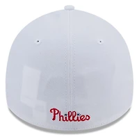 Casquette 39THIRTY Flex blanche des Philadelphia Phillies de New Era pour homme