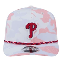 Casquette ajustable New Era blanche Philadelphia Phillies Camo Rope 9SEVENTY pour homme
