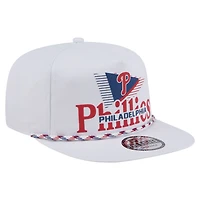 Casquette snapback blanche New Era pour homme, motif Philadelphia Phillies Collide Golfer