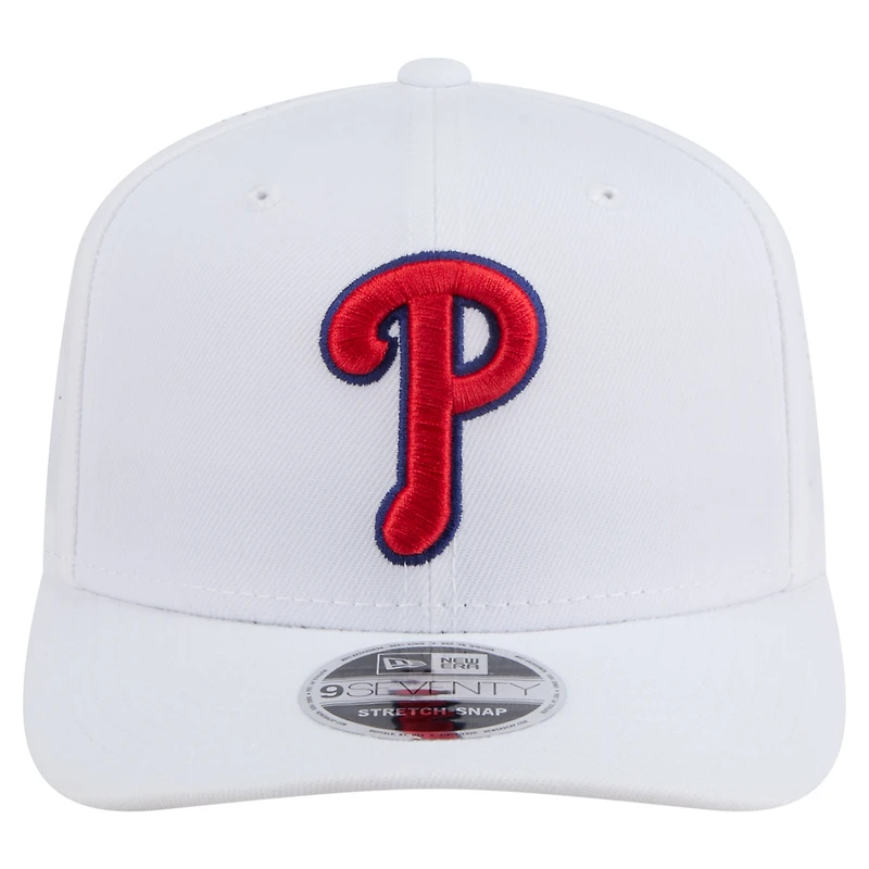 Casquette ajustable New Era blanche COOLERA 9SEVENTY des Philadelphia Phillies pour homme