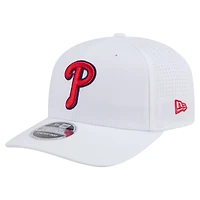 Casquette ajustable New Era blanche COOLERA 9SEVENTY des Philadelphia Phillies pour homme