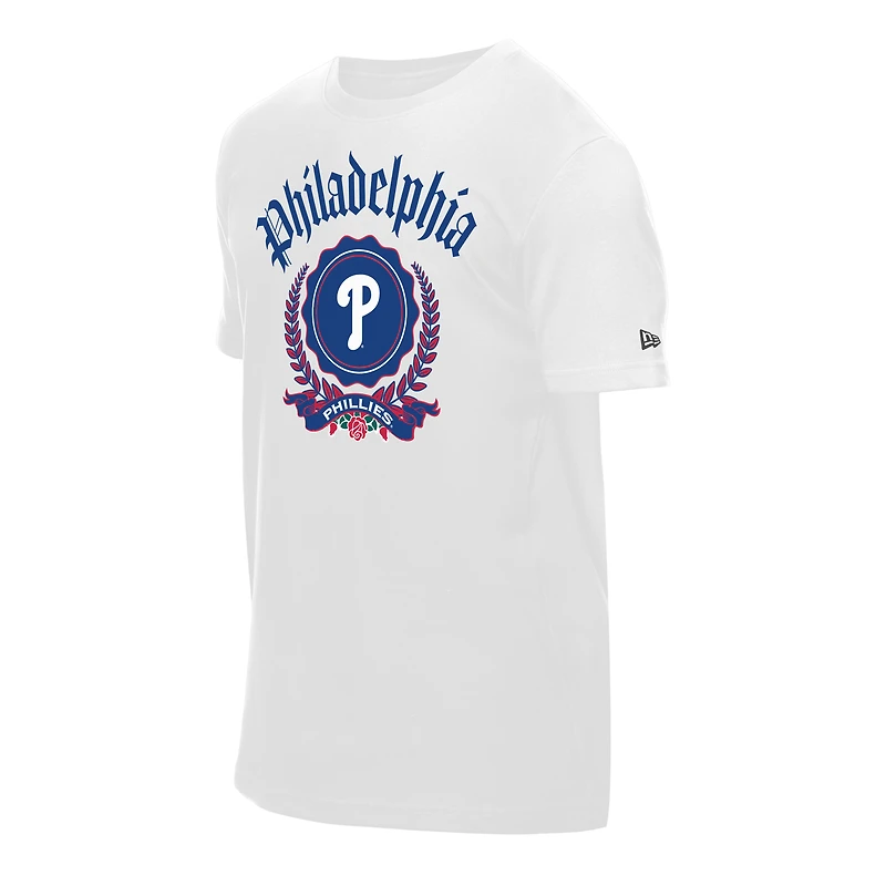 Men's New Era  White Philadelphia Phillies Fleur Domestic T-Shirt