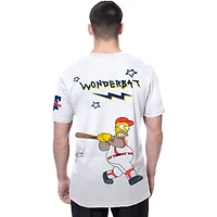 Men's New Era White Philadelphia Phillies MLB x Simpsons Homer Wonderbat T-Shirt