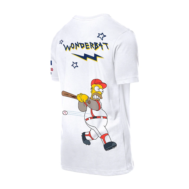 Men's New Era White Philadelphia Phillies MLB x Simpsons Homer Wonderbat T-Shirt