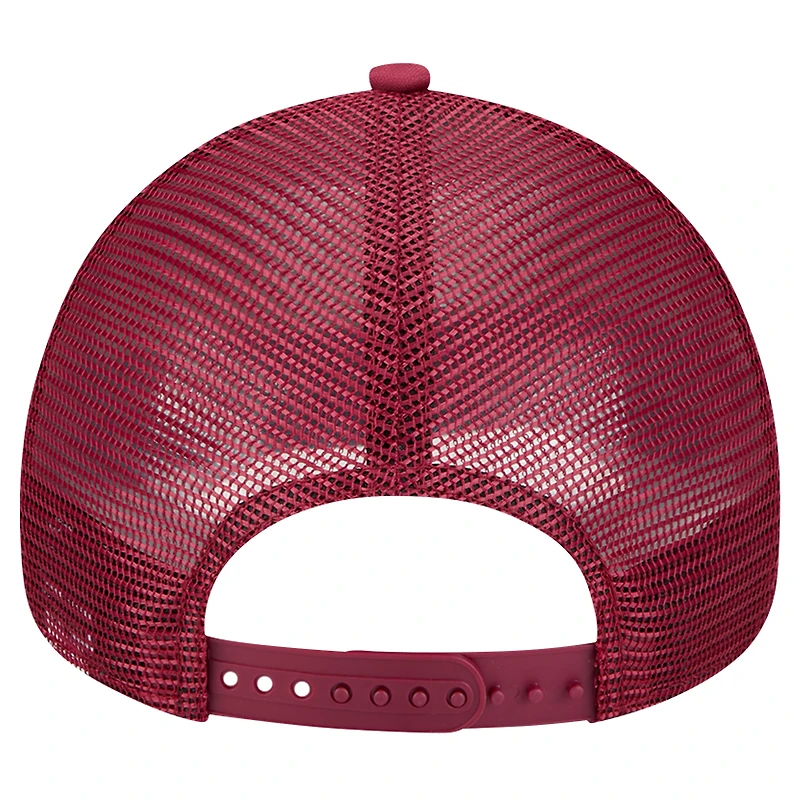 Casquette réglable de camionneur A-Frame blanche avec mot-symbole rétro des Phillies de Philadelphie New Era pour hommes