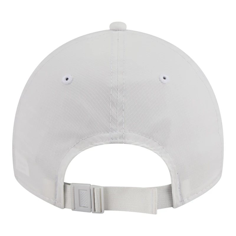 Casquette New Era blanche Philadelphia Phillies pour homme, style classique décontracté et ajustable en tissu ripstop.
