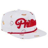 Casquette ajustable New Era blanche 19TWENTY pour homme avec logo de l'équipe des Philadelphia Phillies