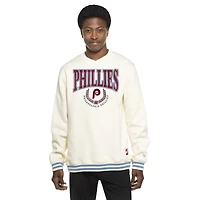 Men's New Era White Philadelphia Phillies Throwback Sweatshirt